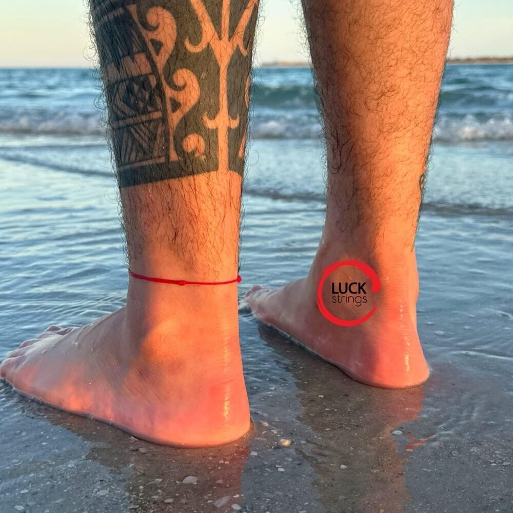 Red String Anklet Waterproof Adjustable Unisex Be… - image 5
